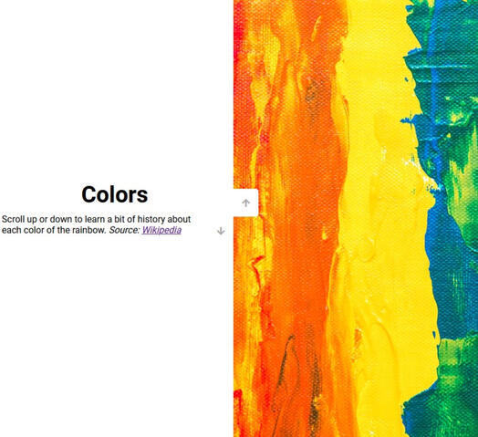 Vertical Color History Display (Desktop)